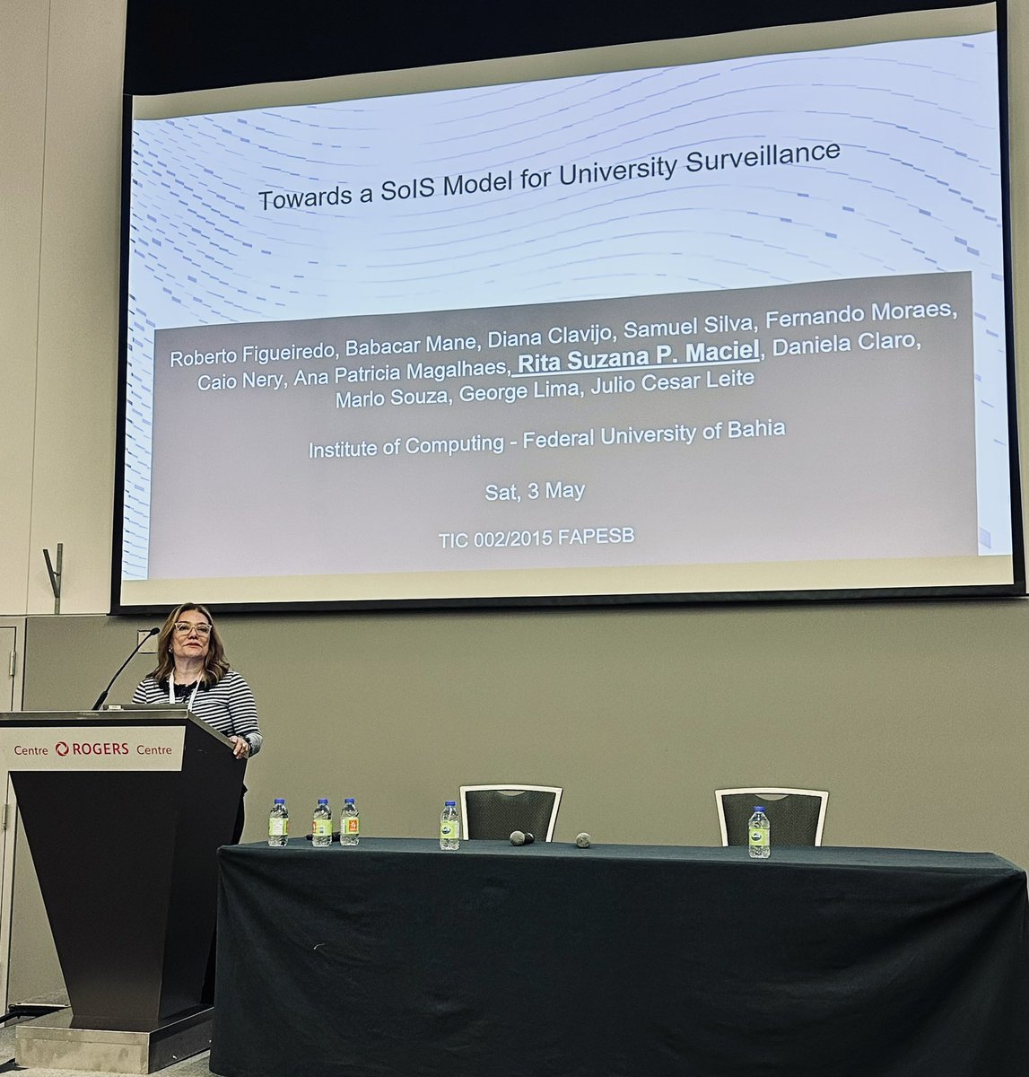 “Towards a SoIS model for University Surveillance” by Roberto Figueiredo, Babacar Mane, Diana Clavijo, Samuel Silva, Fernando Moraes, Caio Nery, Ana Patricia Magalhaes, Rita Maciel, Daniela Claro, Marlo Souza , George Lima, Julio Cesar Leite (UFBA)