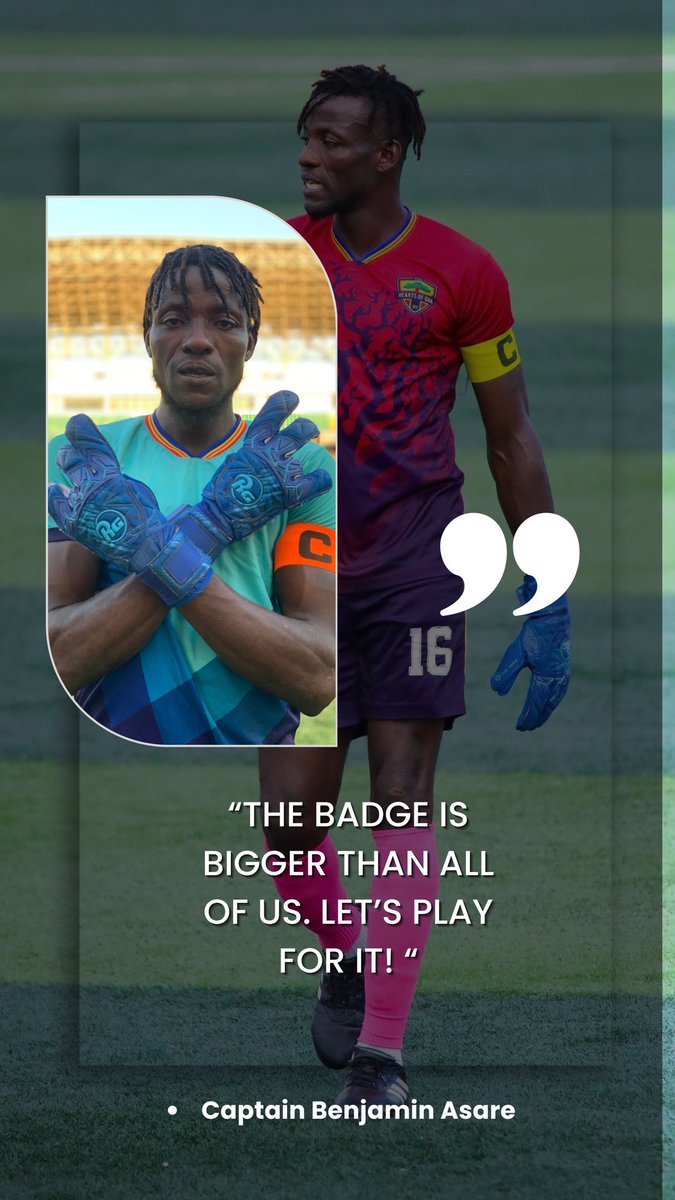 HeartsOfOakGH's tweet photo. “The badge is bigger than all of us. Let’s Play for it! “

- Captain Benjamin Asare

👉🏼  Ticket Sale Points:

1: Hearts of Oak Commercial Centre.

2: Airport Shell.

3: Accra Sports Stadium. https://t.co/pt9n3yvPI3
