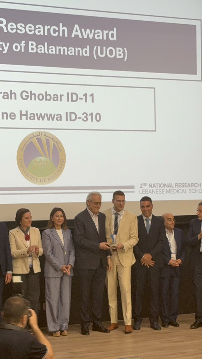CRI_AUBMC (@cri_aubmc) on Twitter photo Congratulations to Dr. <a href="/O_G_Nasrallah/">Oussama G. Nasrallah</a> from <a href="/AUB_Lebanon/">American University of Beirut</a> on winning the Best Poster Award across the 8 Lebanese Medical Schools & the Best Poster Award among AUB participants during the National Research Day 2025 ! <a href="/AUBMC_Official/">American University of Beirut Medical Center</a> Congratulations to Dr. <a href="/O_G_Nasrallah/">Oussama G. Nasrallah</a> from <a href="/AUB_Lebanon/">American University of Beirut</a> on winning the Best Poster Award across the 8 Lebanese Medical Schools & the Best Poster Award among AUB participants during the National Research Day 2025 ! <a href="/AUBMC_Official/">American University of Beirut Medical Center</a>