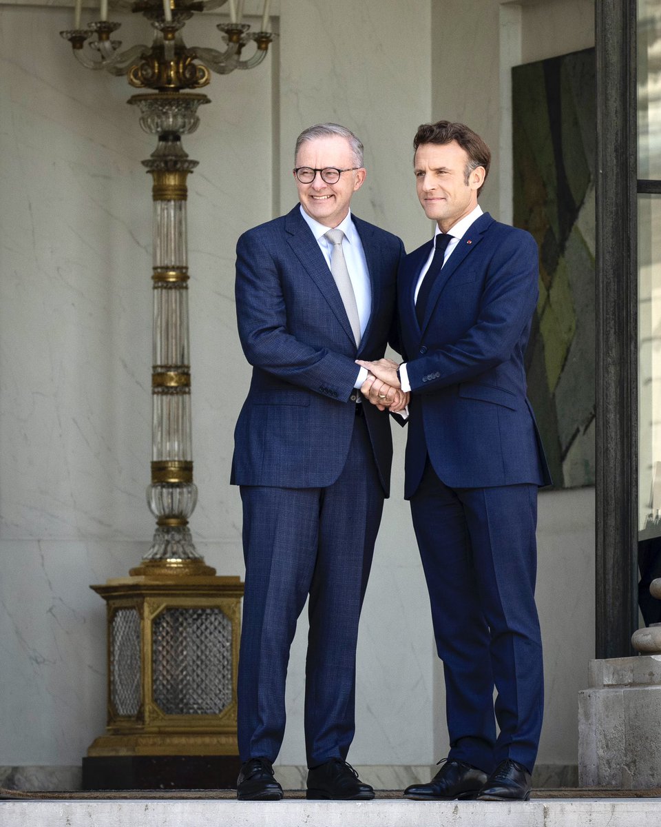Emmanuel Macron (@emmanuelmacron) on Twitter photo Congratulations, dear Prime Minister <a href="/AlboMP/">Anthony Albanese</a>, on your re-election. In the face of global challenges, Australia and France have so much to achieve together — especially in the Indo-Pacific. Let us continue to write, with ambition and friendship, the new chapter of our partnership. Congratulations, dear Prime Minister <a href="/AlboMP/">Anthony Albanese</a>, on your re-election. In the face of global challenges, Australia and France have so much to achieve together — especially in the Indo-Pacific. Let us continue to write, with ambition and friendship, the new chapter of our partnership.