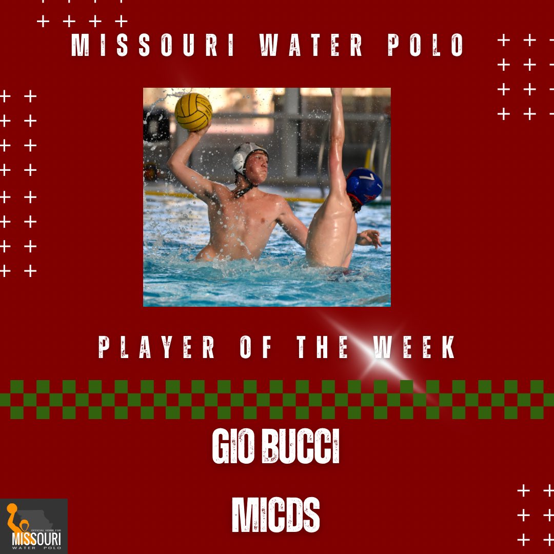 Gio is a freshman at MICDS. His coach says "Gio has been a part of the MICDS community since he was six years old and is now a freshman in high school. This water polo season, he's making waves—currently ranked #1 in Missouri for Goals per Game, with an impressive average of 6.5.