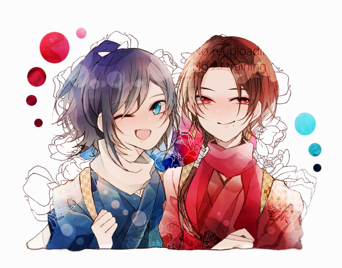 加州清光 ,大和守安定 「-沖田組- 」|なつののイラスト