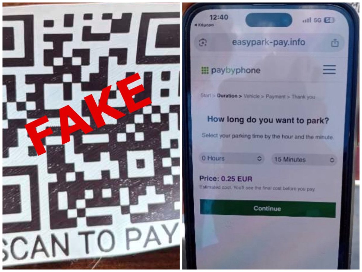 Απάτη στη Λάρνακα: Κόλλησαν barcodes σε μηχανές στάθμευσης και εισέπρατταν από παράνομη ιστοσελίδα dlvr.it/TKXMqf