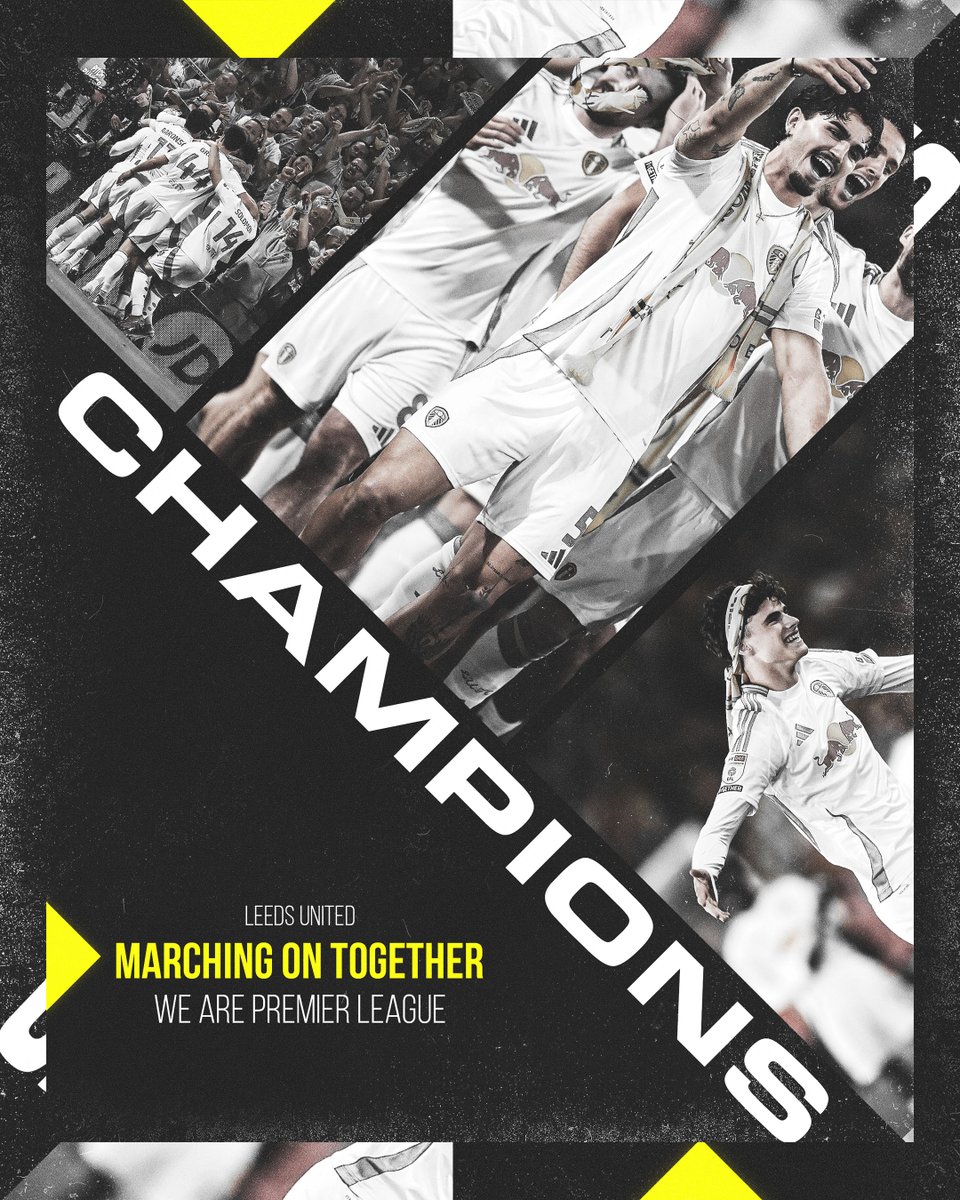 𝐂𝐇𝐀𝐌𝐏𝐈𝐎𝐍𝐒 𝐎𝐋É 𝐎𝐋É!🏆
Everyone at the #LeedsUnited Community Partnership would like to congratulate the players, as well as everyone connected to the Club on being crowned Champions! 🤍

#LUFC #MOT #ALAW