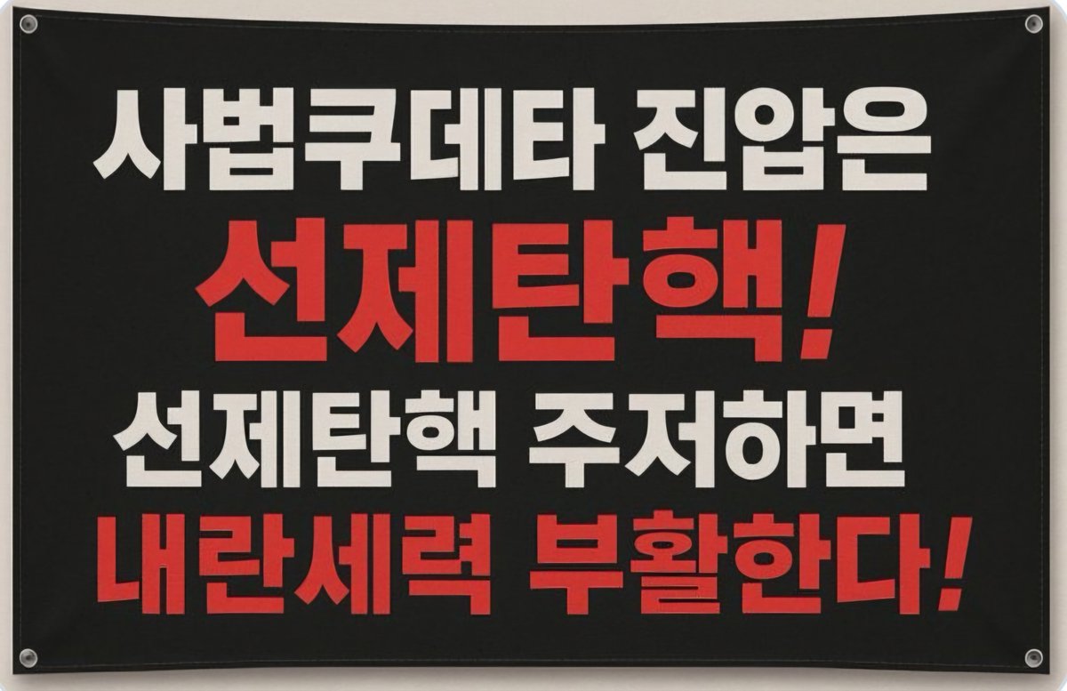 usminjooforum's tweet photo. 사법쿠데타 진압은
선제탄핵!!

이재명 소환 통보,
11일 이전에 재판 열어서
피선거권 박탈시키겠다는
윤석열의 친구 조희대와
윤석열이 임명한 대법관들이
파기 환송부터 기일 지정까지
단 하루만에 끝냈다.

선제탄핵 주저하면
내란세력 부활한다!! https://t.co/fpVrGi9gdB