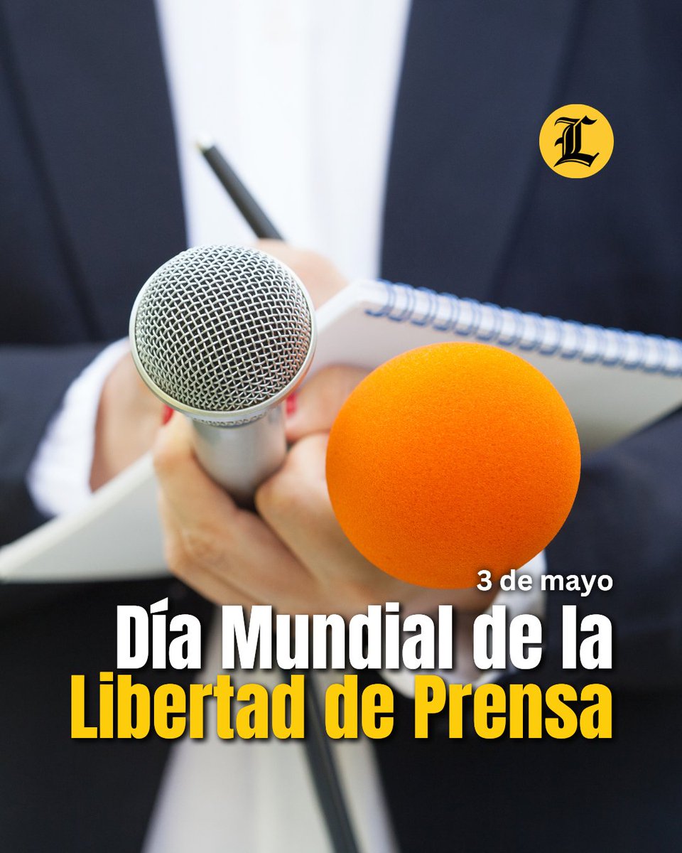 #EfeméridesLD | Cada 3 de mayo se celebra el Día Mundial de la Libertad de Prensa, en honor al derecho humano y fundamental de la libertad de los medios de comunicación o “Libertad de Prensa” aprobada en 1948 por la Organización de Naciones Unidas (ONU). 📣🗞️

#ListínDiario