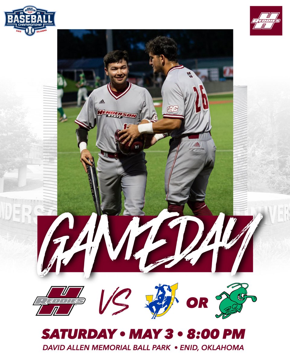 Reddie Baseball (@reddiebaseball) on Twitter photo πππ π
ππ½βπ πππ πΏπππ βοΈ
π #2 SAU or #3 UAM
βοΈ 8:00 PM CST
π Enid, OK
π David Allen Memorial Ballpark
π hsusports.com/coverage
#NoMereBeast πππ π
ππ½βπ πππ πΏπππ βοΈ
π #2 SAU or #3 UAM
βοΈ 8:00 PM CST
π Enid, OK
π David Allen Memorial Ballpark
π hsusports.com/coverage
#NoMereBeast