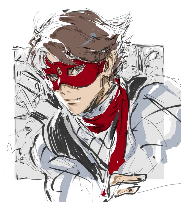 特撮版仮面の忍者・赤影を描きました 