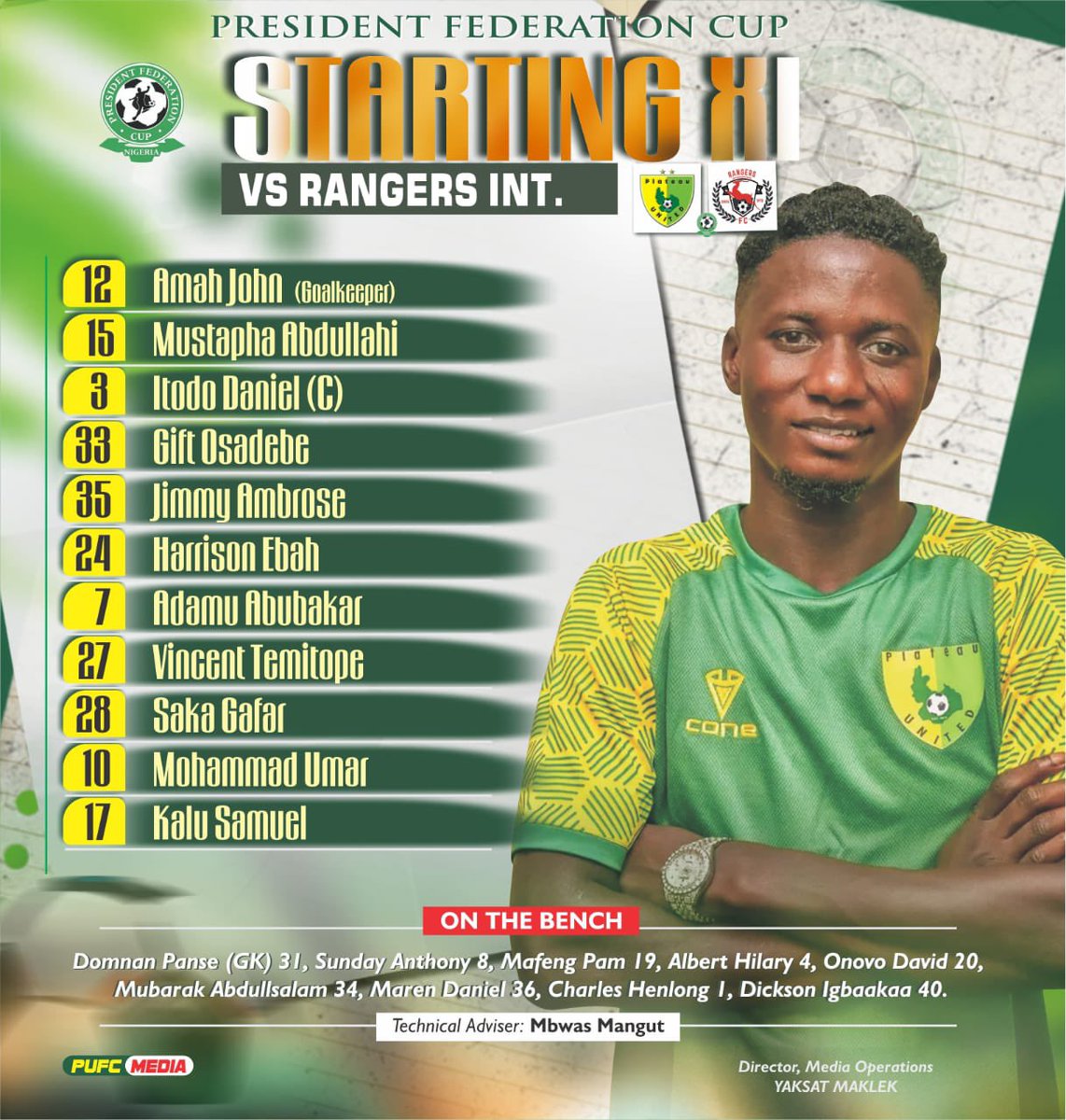 plateau_united's tweet photo. We seek a path to the last 4 stage of the President Federation Cup like this!!!
#FEDCUP
#PLARAN
#PEACEBOYS https://t.co/meCdQaLJeg