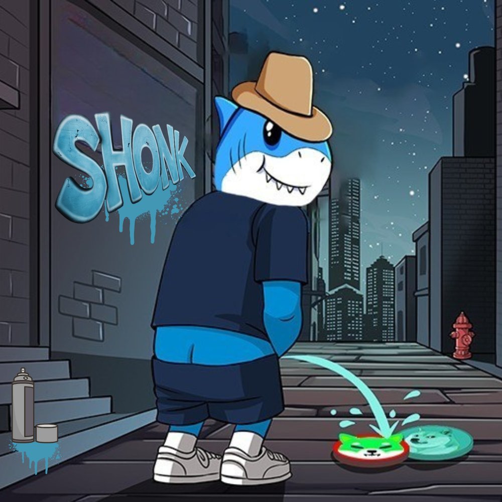 Shonk_Solana's tweet photo. $SHONK just claimed the streets and left a message for the weaklings: Stay out, this is shark territory now! 🦈 Who’s next? https://t.co/qPw63ZK68y