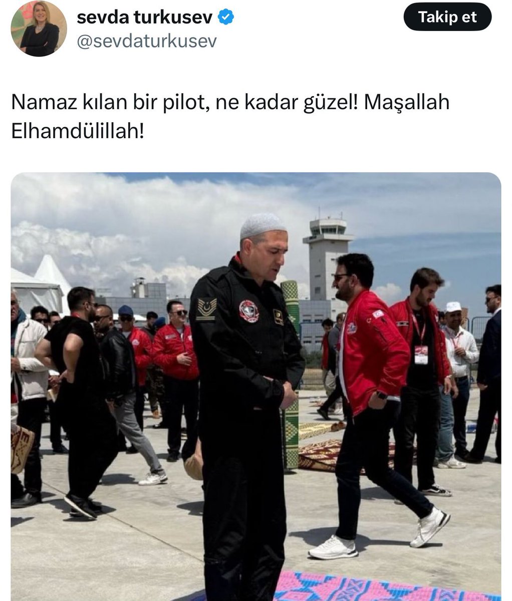 nasuhbektas's tweet photo. Beni engellediği için iletirseniz kendisine namaz kılan pilot değil ….. https://t.co/AChAL1tVfp