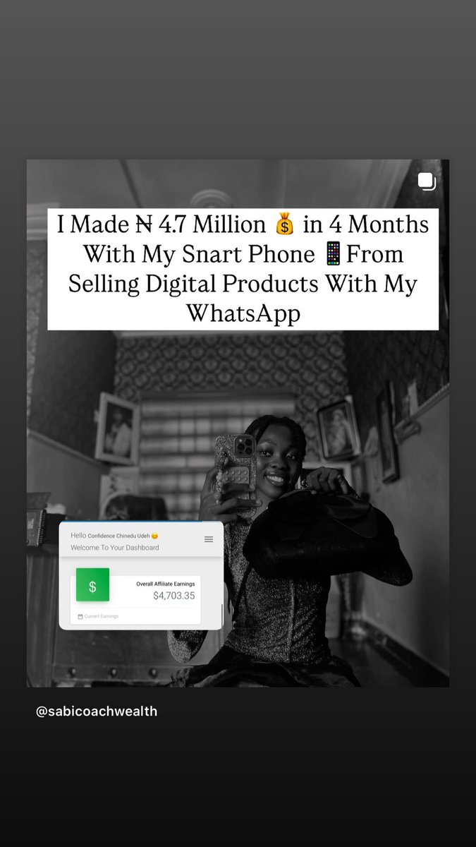 Udeh Chinedu Confidence (@coachwealth23) on Twitter photo 4.7 million naira made in 4 months of starting by a 16 years old high school dropout
That’s meeeee 💃💃💃💃
Am just so happy for this mind blowing business <a href="/promptearn/">PromptEarn</a> thank you so much
And to my odogwu coach
Coach way get doings no be for mouth ohh
Thank you big man 4.7 million naira made in 4 months of starting by a 16 years old high school dropout
That’s meeeee 💃💃💃💃
Am just so happy for this mind blowing business <a href="/promptearn/">PromptEarn</a> thank you so much
And to my odogwu coach
Coach way get doings no be for mouth ohh
Thank you big man
