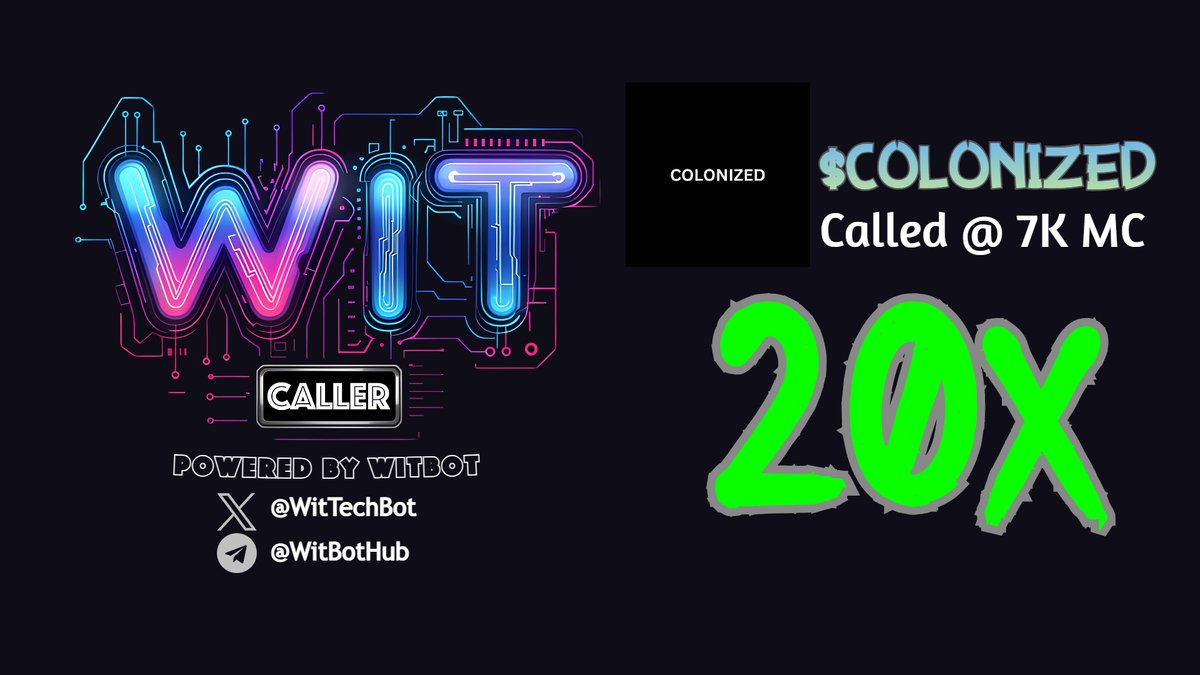 📍$COLONIZED gains 20X 
       Called @ 7k MC

HjKx9Qwk6mrkyrcUpVv2HTsBVfEbJgSzukoUiNiKpump

t.me/WitBotHub
