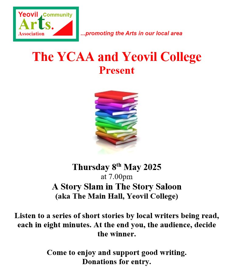 TOMORROW!  Join us for a Story Slam competition at Yeovil College!