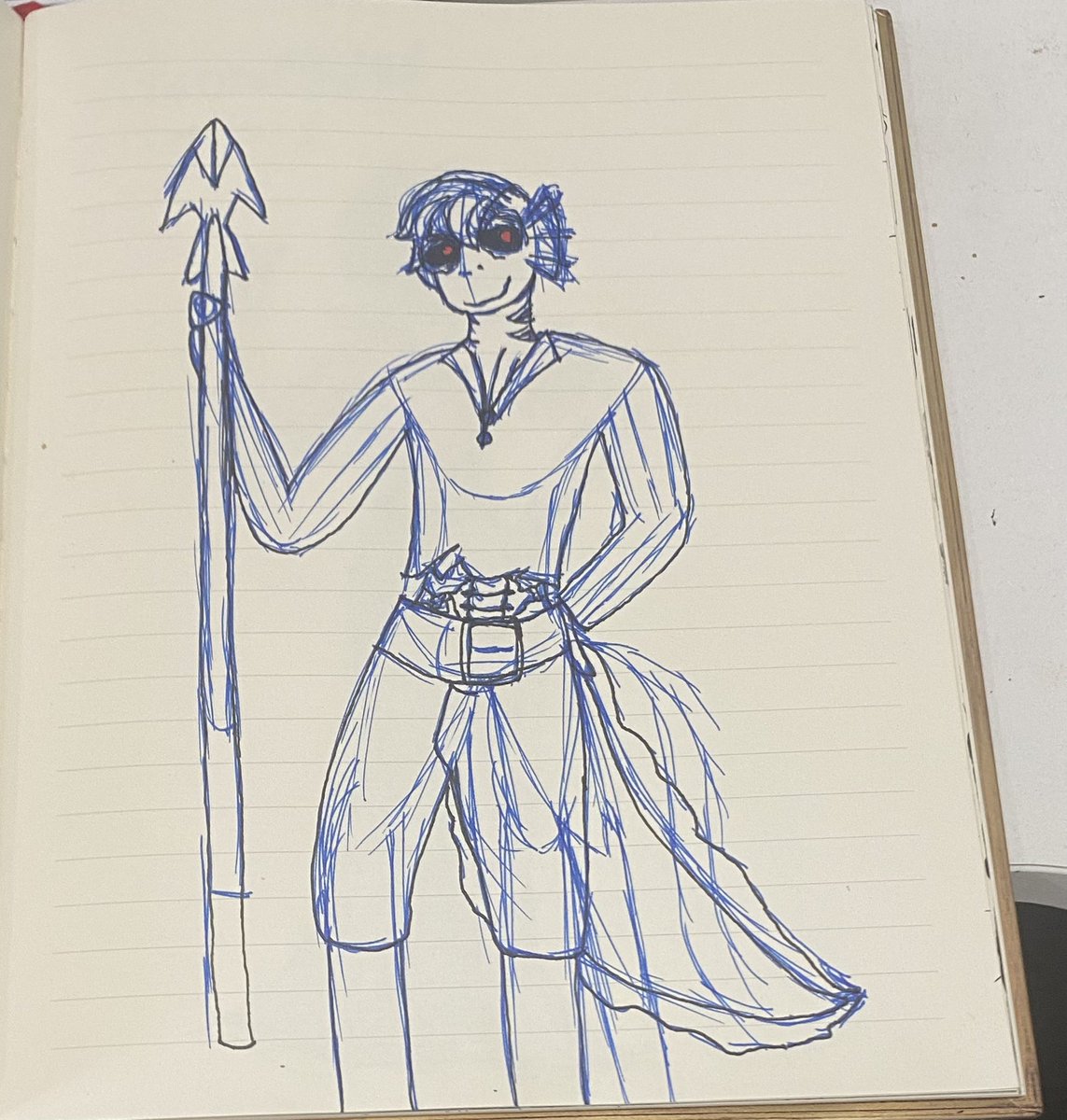 trashcat24's tweet photo. Guys what if ppl lived in the ocean in GD? This guys called Zalizar or smth ig lol he’s an eel thing with a spear (also he’s wearing like a pirate type fit) 

#TheGaslightDistrict #Glitch #fanart #TheGaslightDistrictOc #ocart #oc https://t.co/VwCGwX1Yr7