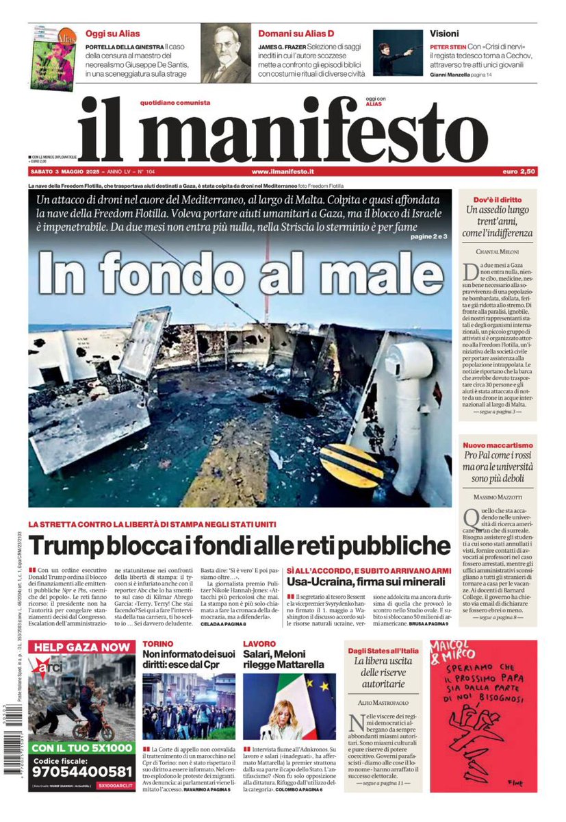 Lorenzo Tecleme (@loretecle) on Twitter photo Comunque oggi c’è un solo quotidiano che mette in prima pagina l’attacco alla Freedom Flotilla: <a href="/ilmanifesto/">il manifesto</a>. Comunque oggi c’è un solo quotidiano che mette in prima pagina l’attacco alla Freedom Flotilla: <a href="/ilmanifesto/">il manifesto</a>.