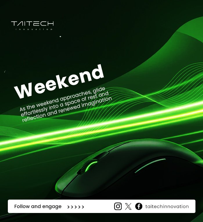 Taitechinn79931's tweet photo. Weekend's here.
Glide into a space of rest, reflection & renewed imagination.
#WeekendMood #TechVibes #Innovation #RelaxWithTech #Taitech #DigitalWeekend https://t.co/cH4n391WwI