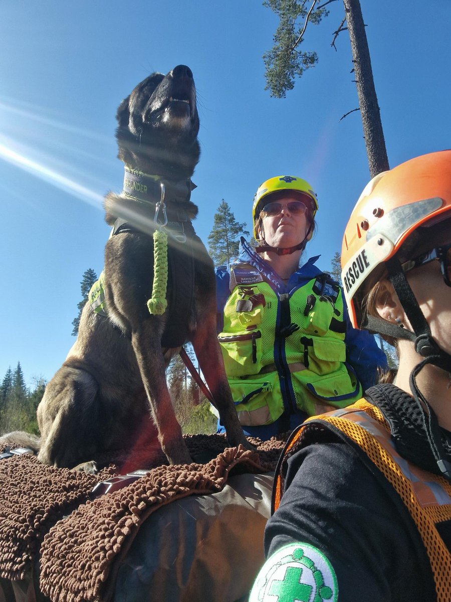 NFFollo's tweet image. I dag trener vi med gode kolleger i @redningshunder. Vi har fokus på søk med hund fra terrengkjøretøy - en metode som har ført til funn ved reelle aksjoner. Flott formiddag i nydelig vårvær, og godt #samvirke i #redningstjenesten!👍 #folkehjelp #SAR