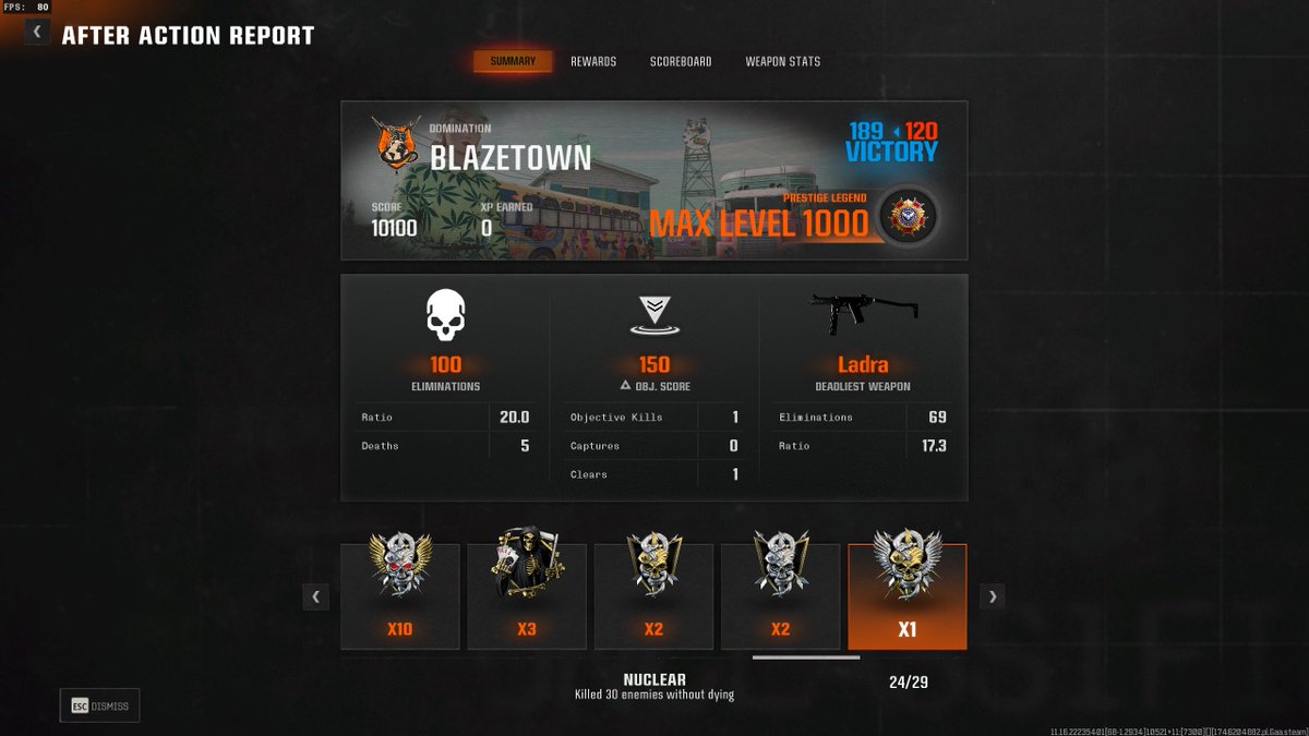 blayzho's tweet image. FINALLY DROPPED A NUKE WITH THE LADRA SMG AFTER CHOKING LIKE 5 TIMES BEFORE HAND! NICE #LADRA #BlackOps6