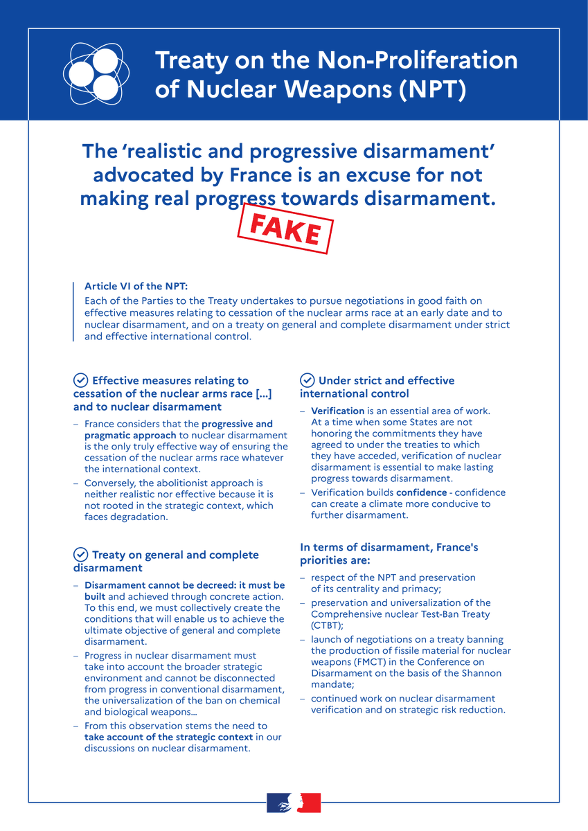 ❌ Preconceived ideas on nuclear disarmament: a few facts to clarify the matter...