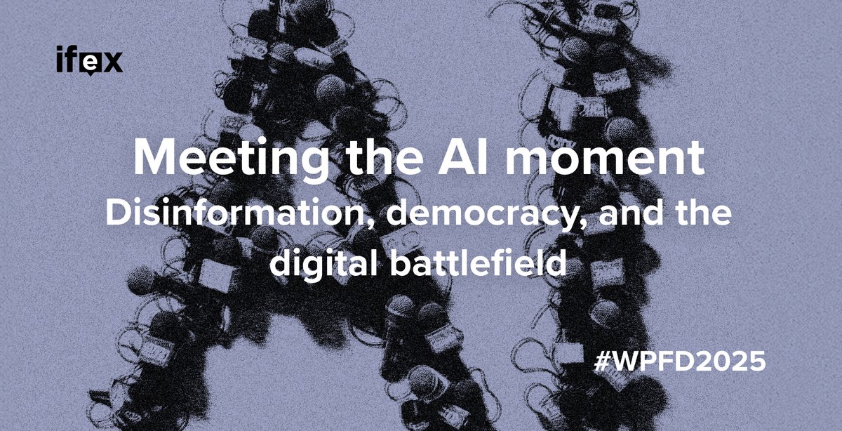 IFEX (@ifex) on Twitter photo How do you confront AI-driven #disinformation targeting voters in local dialects?
Ahead of #Ghana’s 2024 elections, <a href="/TheMFWA/">Media Foundation for West Africa</a>’s <a href="/Factcheck_ghana/">Fact-Check Ghana</a> used WhatsApp audio clips & radio jingles in native tongues to debunk viral falsehoods.
Learn more: ow.ly/heoA50VKEU7 #WPFD2025 How do you confront AI-driven #disinformation targeting voters in local dialects?
Ahead of #Ghana’s 2024 elections, <a href="/TheMFWA/">Media Foundation for West Africa</a>’s <a href="/Factcheck_ghana/">Fact-Check Ghana</a> used WhatsApp audio clips & radio jingles in native tongues to debunk viral falsehoods.
Learn more: ow.ly/heoA50VKEU7 #WPFD2025