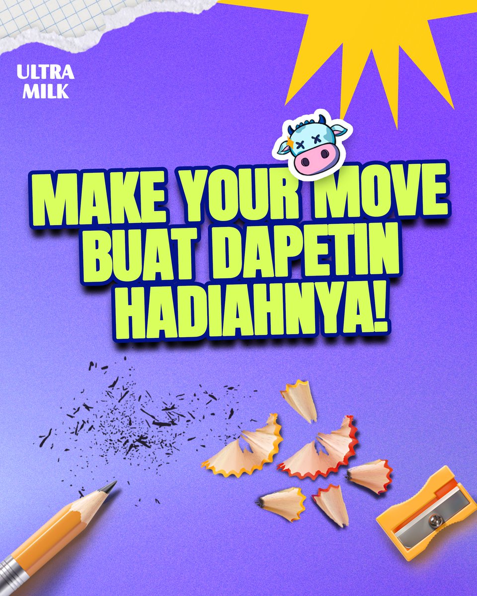 1.⁠ ⁠Follow semua akun sosial media Ultra MYM.
2.⁠ ⁠Berikan jawabanmu di kolom reply.
3.⁠ ⁠Mention #MakeYourMove &amp; 3 temanmu.
4.⁠ ⁠Periode 3-5 Mei 2025

Jangan sampe kelewatan ya, Movers!