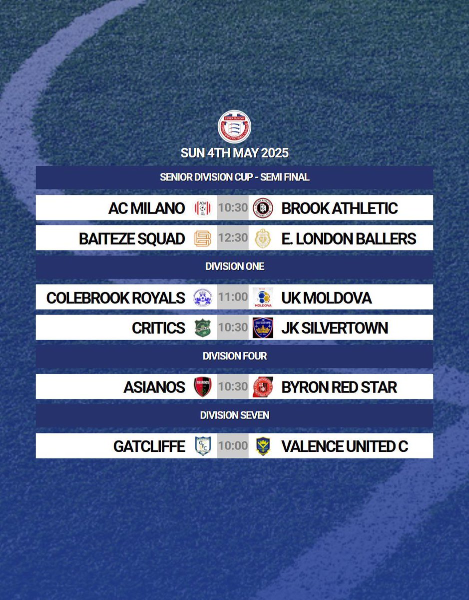 EssexCorinthian's tweet image. 𝙒𝙀𝙀𝙆𝙀𝙉𝘿 𝙋𝙍𝙀𝙑𝙄𝙀𝙒 / #Week35

First May action coming up this weekend with a couple of Senior Cup semi-finals featuring along with a potential title decider in Division 7

#Corinthian