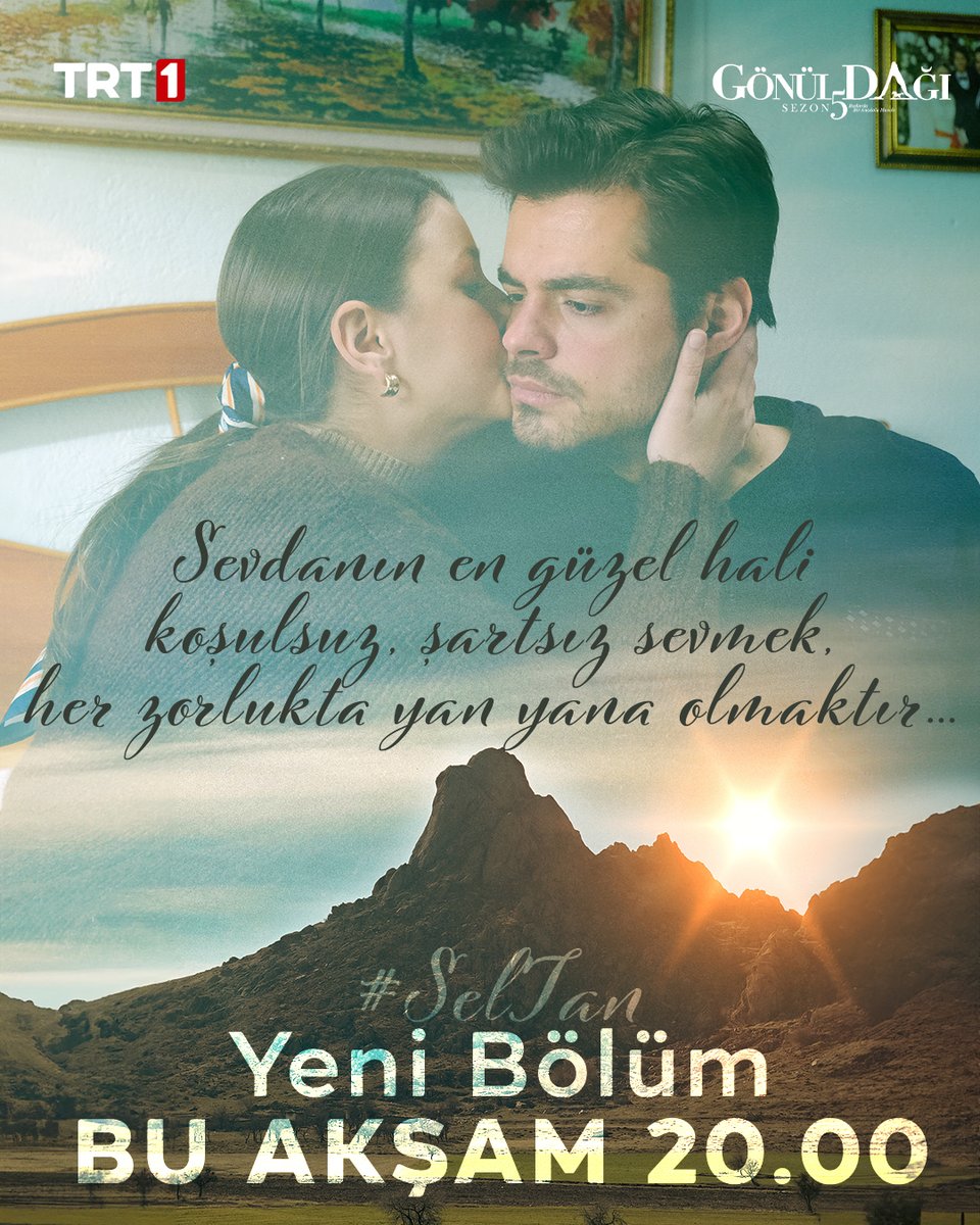 Sevdanın en güzel hali…
#SelTan 🌸

#GönülDağı yeni bölümüyle bu akşam saat 20.00’de #TRT1’de! 📺
<a href="/trt1/">TRT 1</a>
