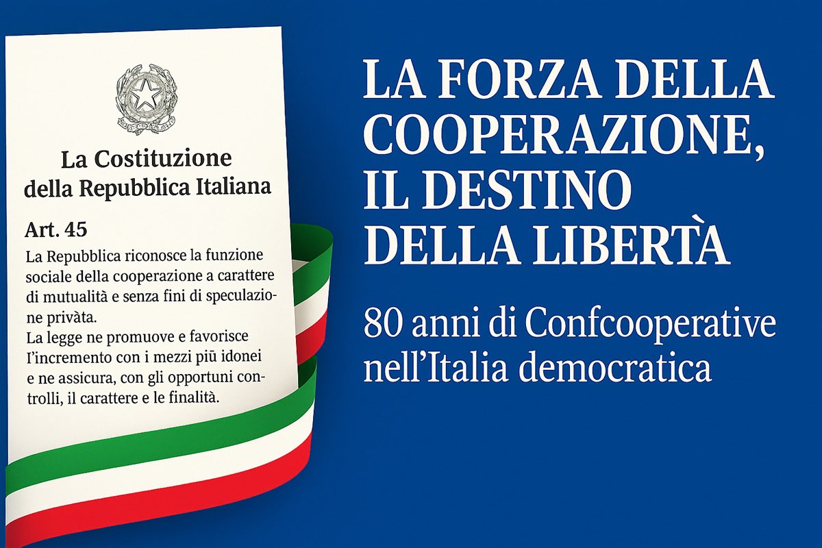 Confcooperative (@confcooperativ1) on Twitter photo #Confcooperative80 A Roma al Palazzo della Cooperazione “La forza della cooperazione, il destino della libertà: 80 anni di Confcooperative nell’Italia democratica” il dibattito tra la costituzionalista Melina Decaro e il presidente Maurizio Gardini.
<a href="/ItaCooperativa/">Italia Cooperativa</a> #Confcooperative80 A Roma al Palazzo della Cooperazione “La forza della cooperazione, il destino della libertà: 80 anni di Confcooperative nell’Italia democratica” il dibattito tra la costituzionalista Melina Decaro e il presidente Maurizio Gardini.
<a href="/ItaCooperativa/">Italia Cooperativa</a>