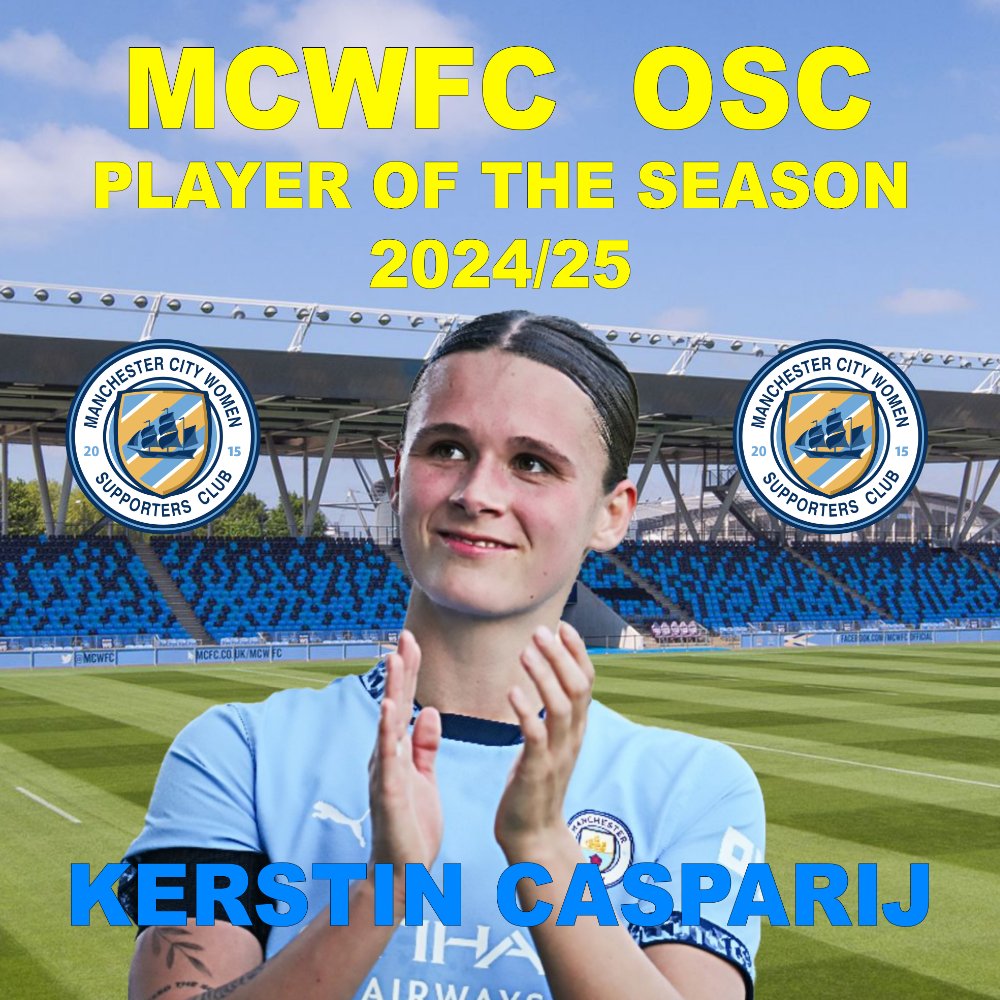 MCWFC_OSC's tweet image. We're proud to announce our 2024/25 @MCWFC_OSC PLAYER OF THE SEASON as voted for by our members is ................
@CasparijKerstin
Congratulations Kerstin on an amazingly consistent season
Thoroughly deserved
Thank you once again to all our wonderful members who voted
🏆