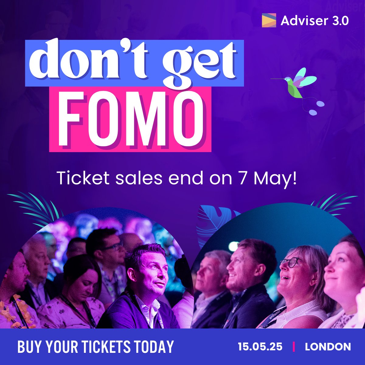 Last chance to join us at Adviser 3.0! Tickets are flying out the door! Don’t miss out on workshops, tech demos, and inspiring keynotes. Sales end 7th May at noon! 🎟️ 

Book now: eu1.hubs.ly/H0jKsYL0

#Adviser3Point0