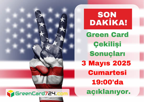 amerika724's tweet photo. 2025 yılı DV2026 Green Card çekilişi talihlileri 3 Mayıs Cumartesi 19:00'da belli oluyor...  #greencard #GreenCardWinner #greencardkazananlar #greencardlottery #greencardcekilisi #greencard724 #Amerika #America #greencardbasvuru #DV2027 #DV2026 https://t.co/oL2gpqNKWF