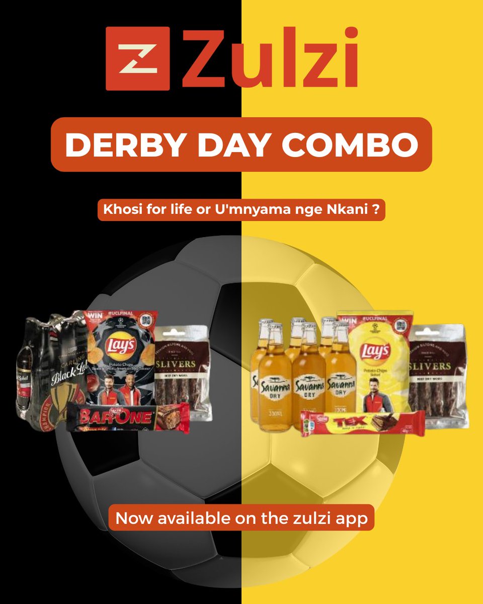 Zulzi_SA's tweet photo. You bring the energy. We’ll bring the snacks. Deal? 😤📦 #SowetoDerby #MatchDayFuel https://t.co/IrfS21wb76