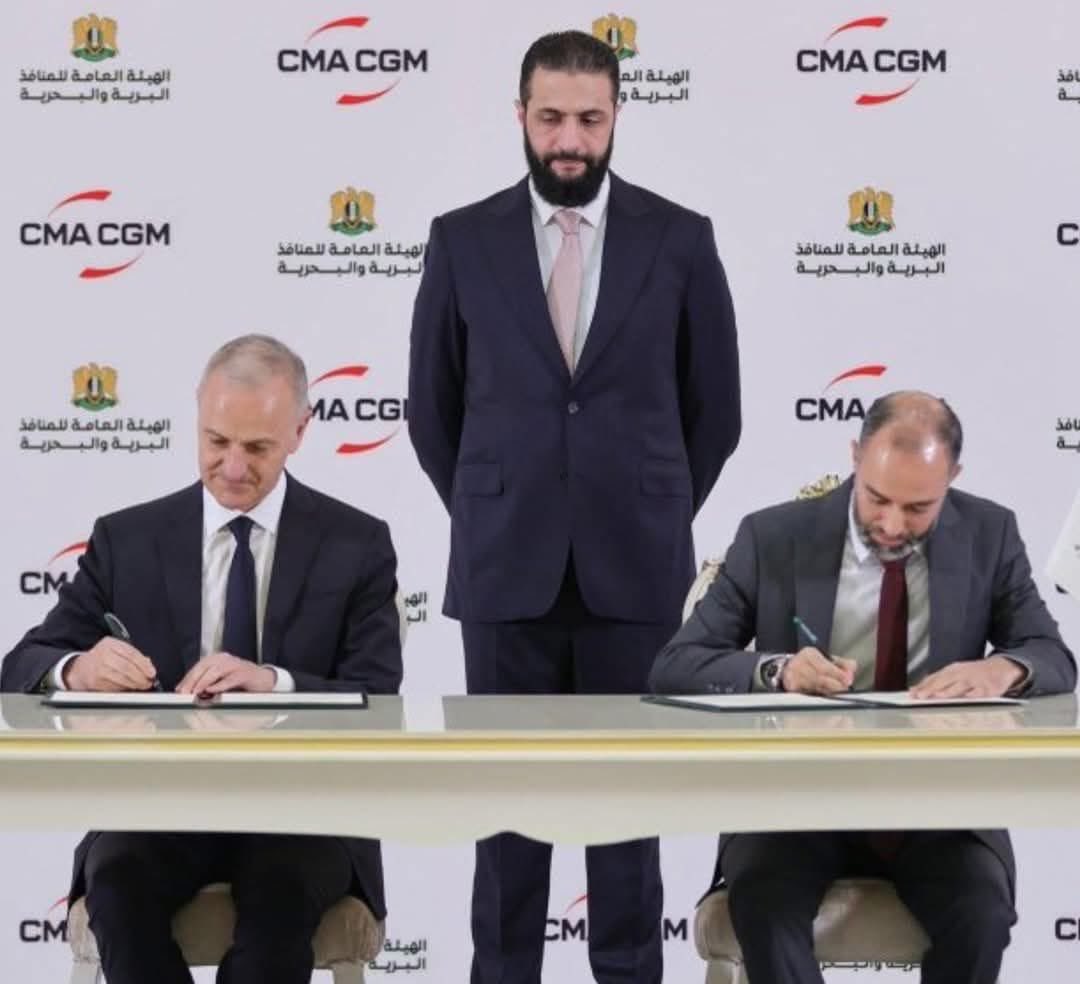 Emevi Camii’ne halıyı “bizimkiler” serdi, Colani kırmızı halıyı Fransa sermayesine serdi.😉

Suriye Kara ve Deniz Limanları İşletme Genel İdaresi, Fransız CMA CGM şirketine devredildi.🤫