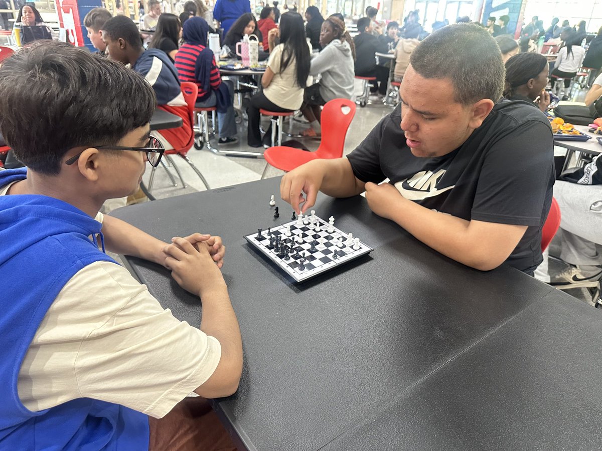 Our 6th graders are bringing their A-game to the chessboard! Mr. Lang turned the cafeteria into a battleground of strategy and focus as 6th graders  competed in a chess tournament during lunch♟️🏆 #checkmate