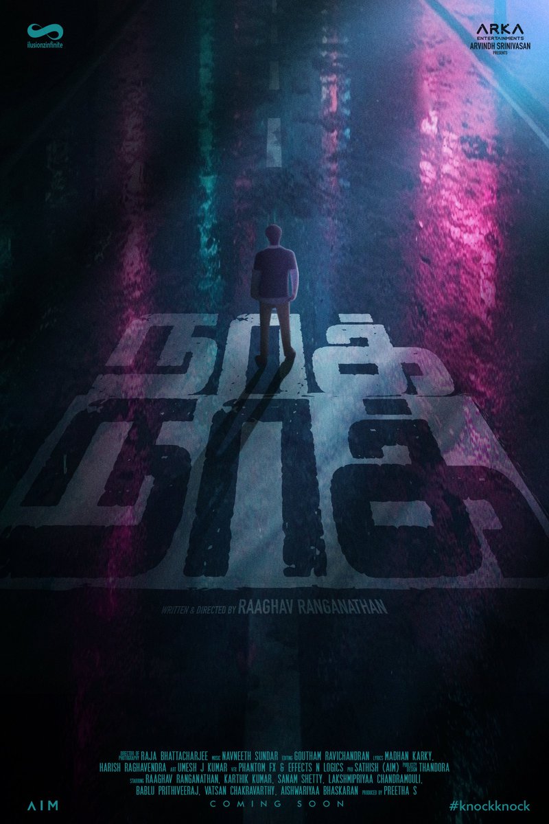 ARKA Entertainments (@arkaents) on Twitter photo @arkaentertainments excited to release the first look of their next movie #KnockKnock . Dir by @raaghavofficial, movie feat <a href="/ungalsanam/">Sanam Shetty</a> <a href="/LakshmiPriyaaC/">Lakshmipriyaa Chandramouli</a> <a href="/evamkarthik/">Karthik Kumar</a> @vatsanchakravarthi <a href="/Vivek_Amir/">Vivek Amirthalingam</a>
<a href="/RajaBhatta123/">Raja Bhattacharjee</a>
@navneethsundarmusic
Prod by #IlusionzInfinite @arkaentertainments excited to release the first look of their next movie #KnockKnock . Dir by @raaghavofficial, movie feat <a href="/ungalsanam/">Sanam Shetty</a> <a href="/LakshmiPriyaaC/">Lakshmipriyaa Chandramouli</a> <a href="/evamkarthik/">Karthik Kumar</a> @vatsanchakravarthi <a href="/Vivek_Amir/">Vivek Amirthalingam</a>
<a href="/RajaBhatta123/">Raja Bhattacharjee</a>
@navneethsundarmusic
Prod by #IlusionzInfinite