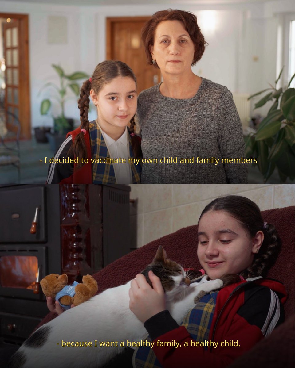 UNICEF_ECA's tweet photo. As both a mother and a doctor Anca Băncescu knows what is at stake when children aren't vaccinated on time. After two decades of supporting families across Romania, hear her message on why vaccines matter: https://t.co/ho9BHXJyMr #HealthIsLife https://t.co/82LxeNxtXd