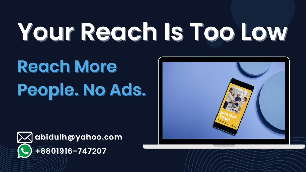 Abidulhaque's tweet image. Your content isn’t getting seen? 
I optimize post time, use keyword research for hashtags, and tailor formats per platform to grow reach—organically.
🚀 Start your growth—DM now.
#OrganicReach #SocialSEO #PostOptimization #organic