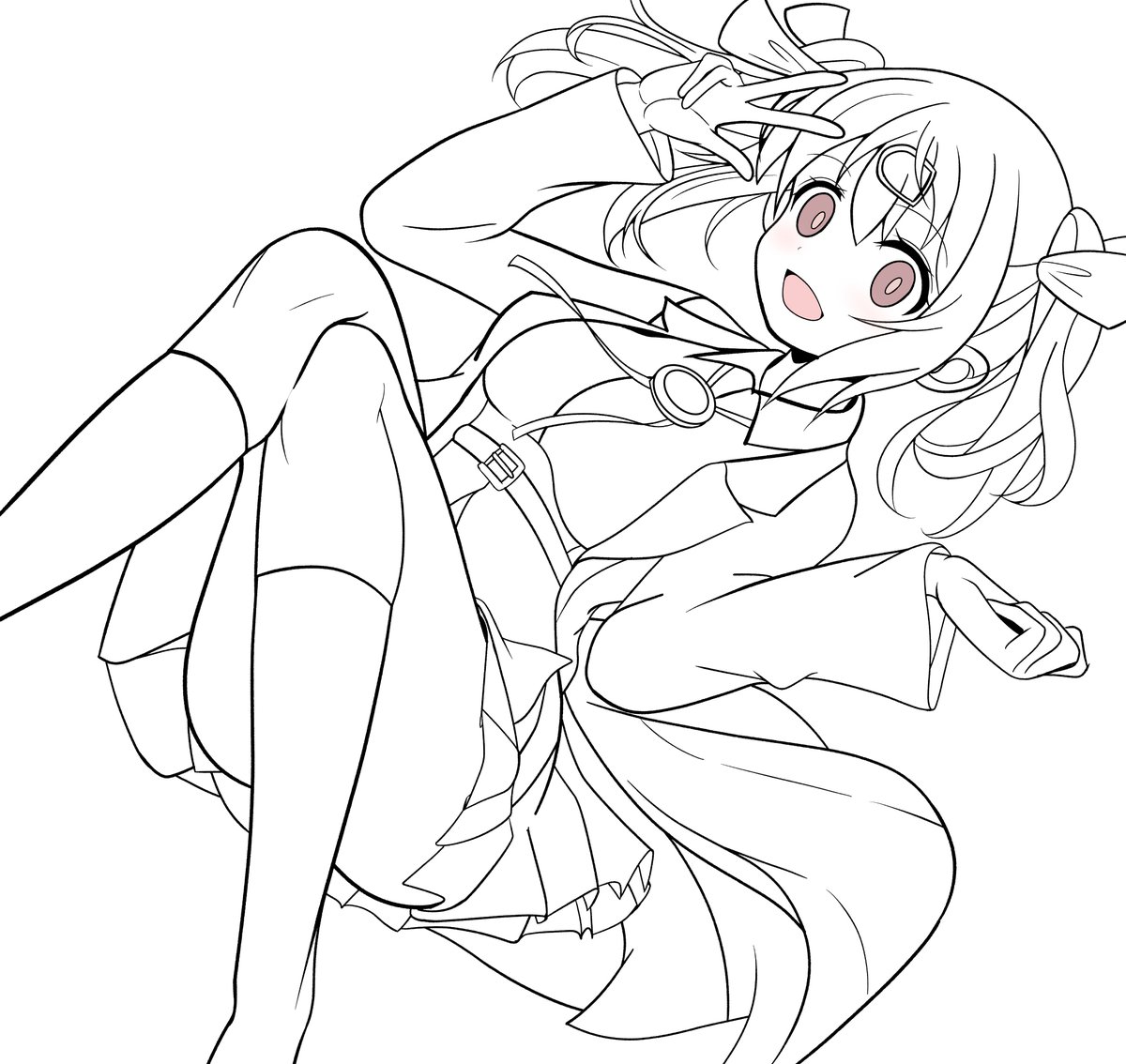 ちょこちょこ途中経過を保存してるのがあります(⁠*⁠'⁠ω⁠`⁠*⁠) #あなたの線描き見せて下さい 