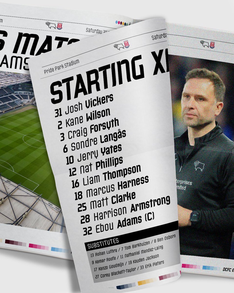 Your final day Derby County team. 👊