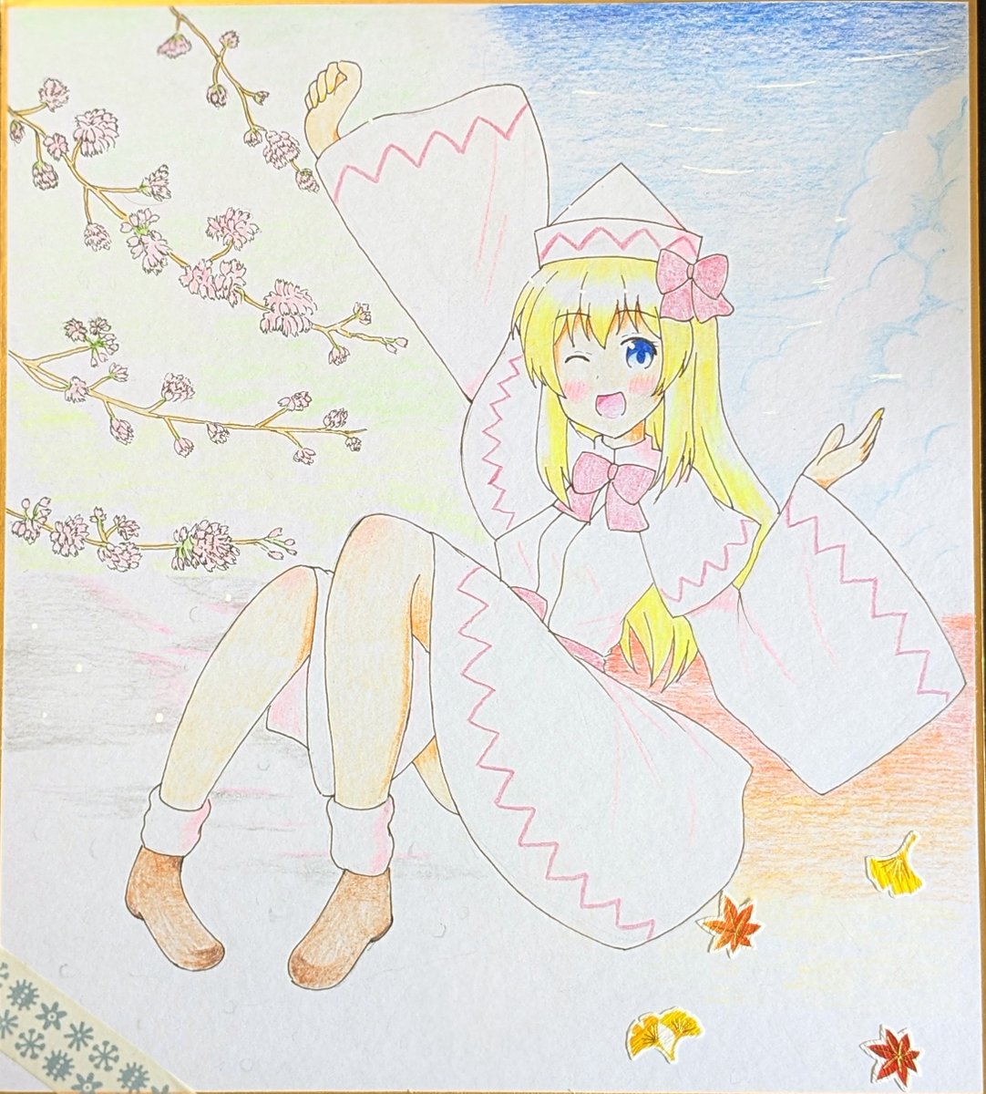 @YumeYume_second それでは遠慮なく。頒布する色紙ですー!! 