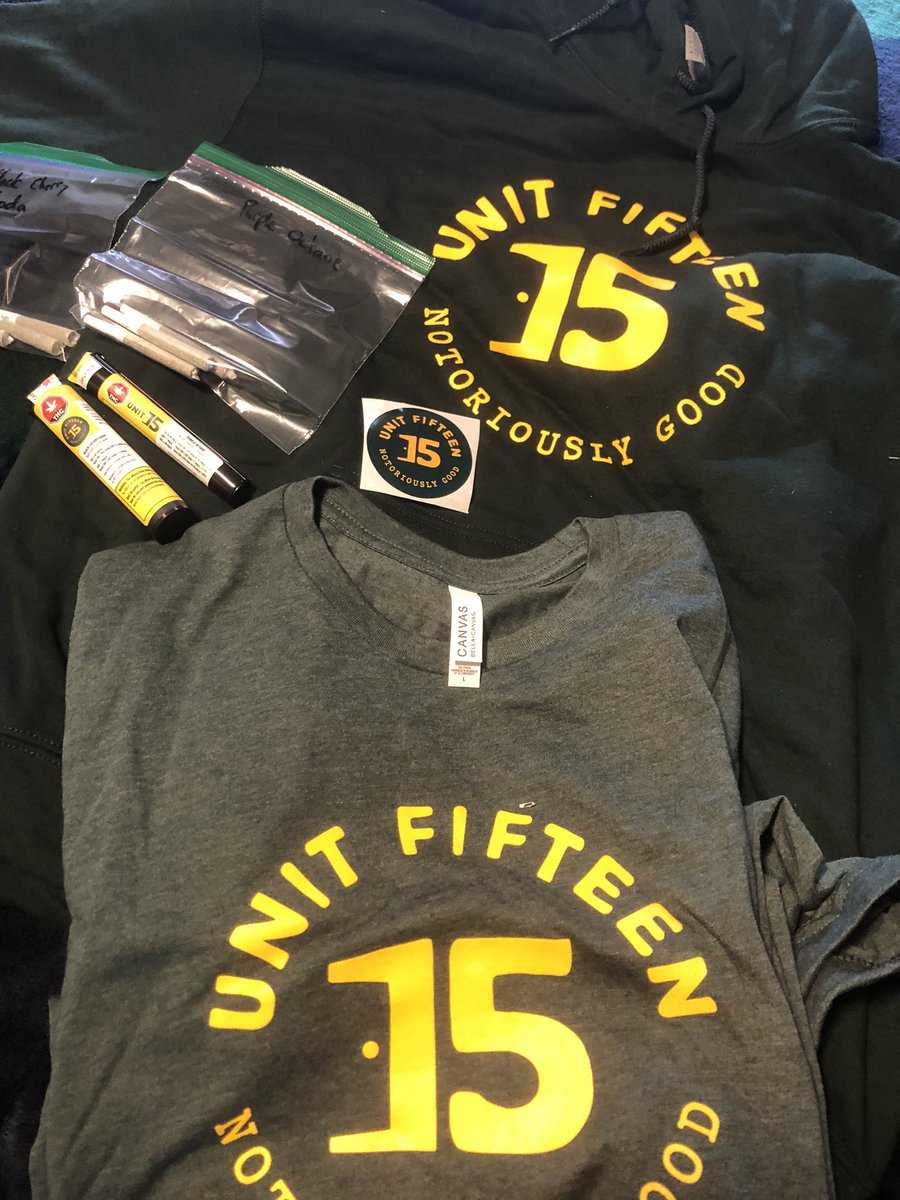 Brightwater64's tweet photo. Shoutout to my friends at @Unit15Cannabis for the fantastic swag package…..😎✌️🇨🇦🪴💨💨 go give them a follow and show some love!!! #cannabisculture #ocs #cannabiscommunity #craftcannabis #attentiontodetail https://t.co/zS7t19j3wm