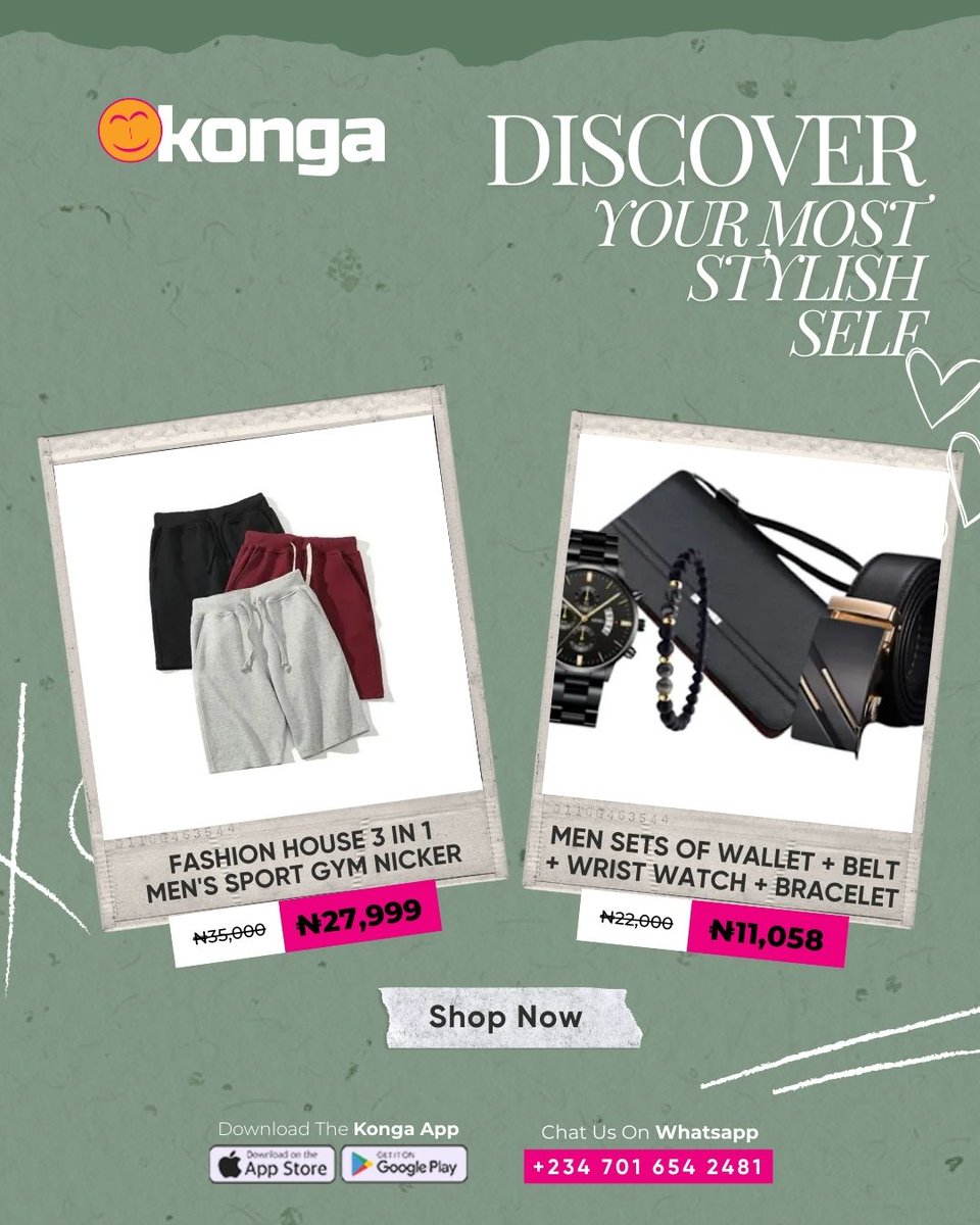 ShopKonga's tweet photo. 🔥 Enjoy Hot Deals on Fashion Must-Haves All Weekend Long!
🛍️ Shop now: https://t.co/W63V8DErFQ
#WeekendDeals #FashionFinds #StyleForLess #ShopKonga #ClosetGoals #SlayOnABudget https://t.co/3WM49NsqvK