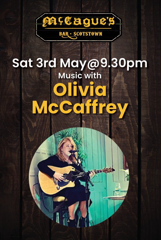🎶🎤Live music tonight with Olivia. Bígí linn 🎸🎤