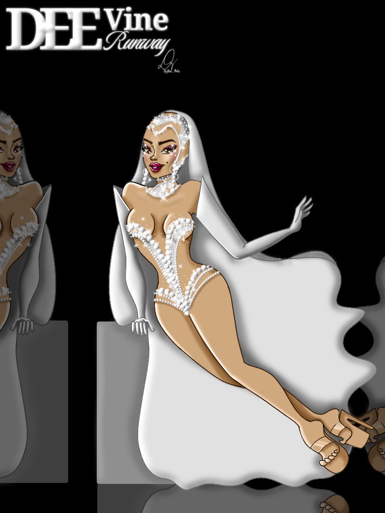 dydee_arts's tweet photo. Category is: Skins and Pearls
Meet Lupe, the trans seductress. She is wearing a long white veil with matching gloves. She covered most of her body in pearls, paired with nude heels, serving H to T reallness.
#deevinerunway #deevine #lupe #pearls #Skins #gown #dydee https://t.co/XNPwaj4lLm