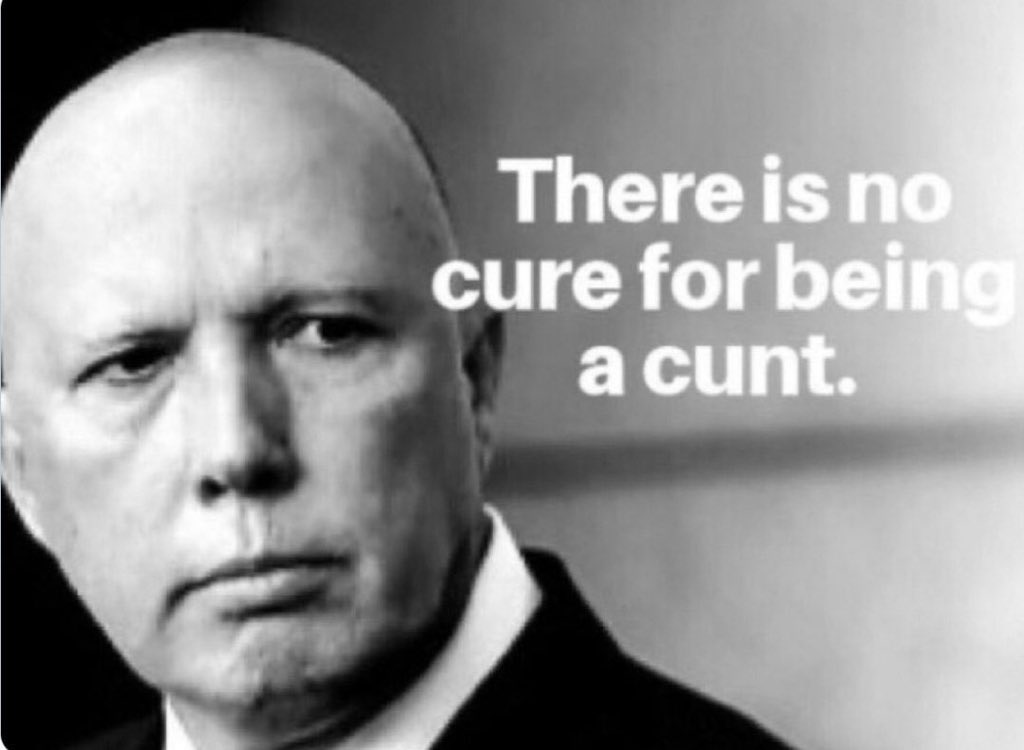 MFWitches's tweet photo. So we just want to say this for those who don’t know: Women. Hate. Peter Dutton.

We just detest him. We can tell he hates us with a passion. We can tell he’s insincere and putting on an act. 

Sure, a few boy-suck women voted for him but history will show that the vast majority of women just find him a creepy, nasty, misogynist fucking prick. 

The end.