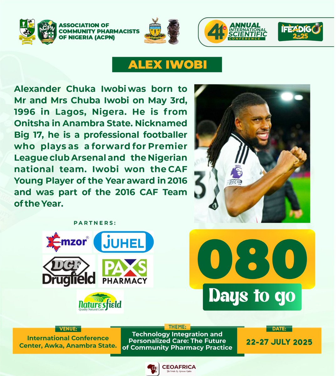 It's 0️⃣8️⃣0️⃣ days to the ACPN National  Conference IFEADIGO 2025😇

📌Where innovation meets care.
📌Network, discover and transform your practice

Register now;

acpnnigeria.org/conference