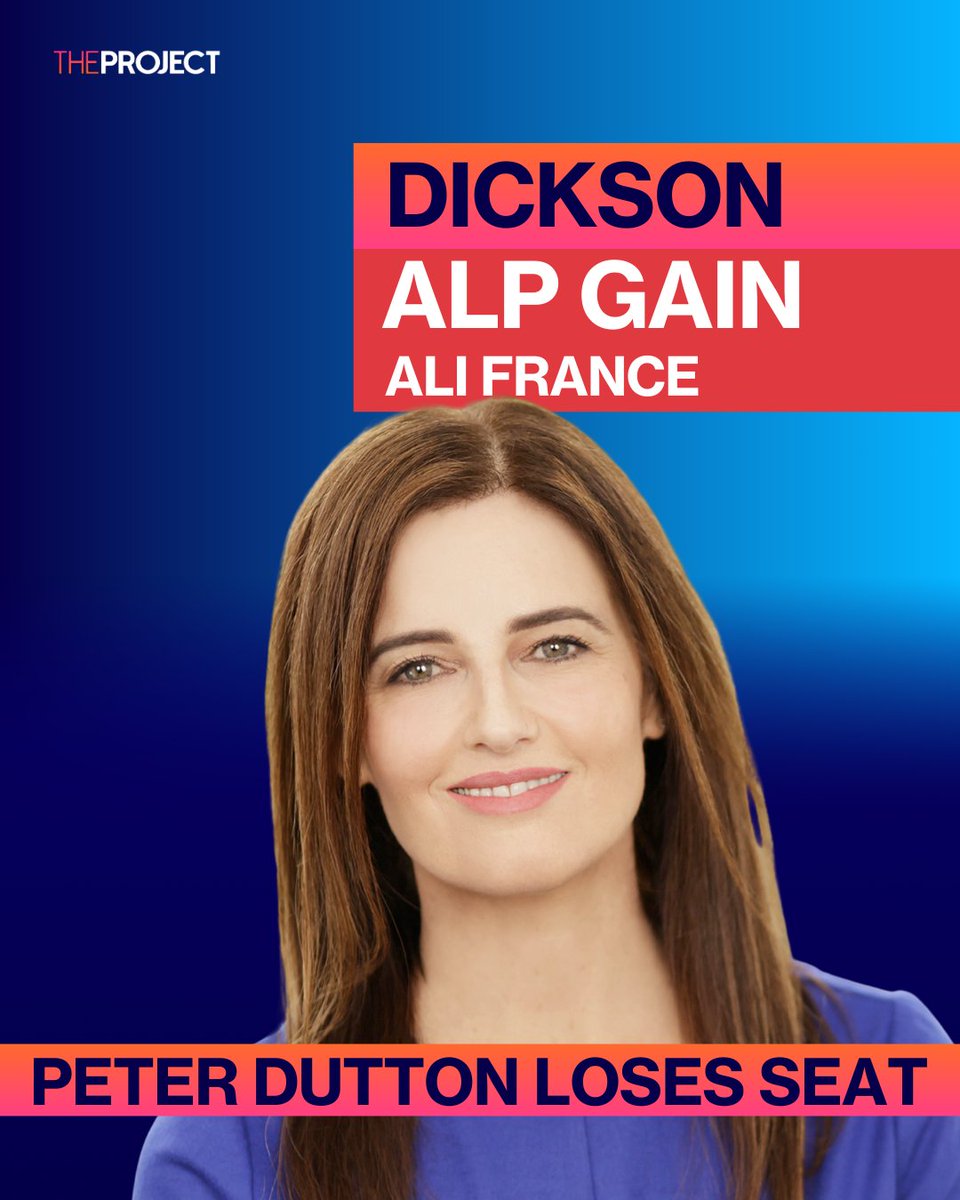 Peter Dutton has lost his seat to Labor candidate Ali France, so he will not be in the next Australian Parliament.