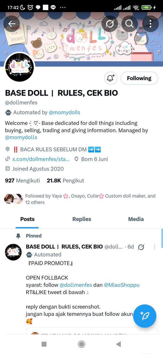 rodianti_'s tweet photo. @dollmenfes @MiaoShoppu Yang penting coba. Done ya kak ✨✨ https://t.co/iAGwJIa7Cp
