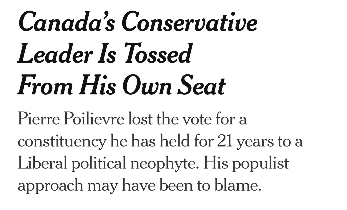 Australia joins Canada in rejecting a Trump aligned leader, re-electing an incumbent centrist government.

In both cases, neither country wanted the Trump aligned leader in the parliament, let alone as Prime Minister.